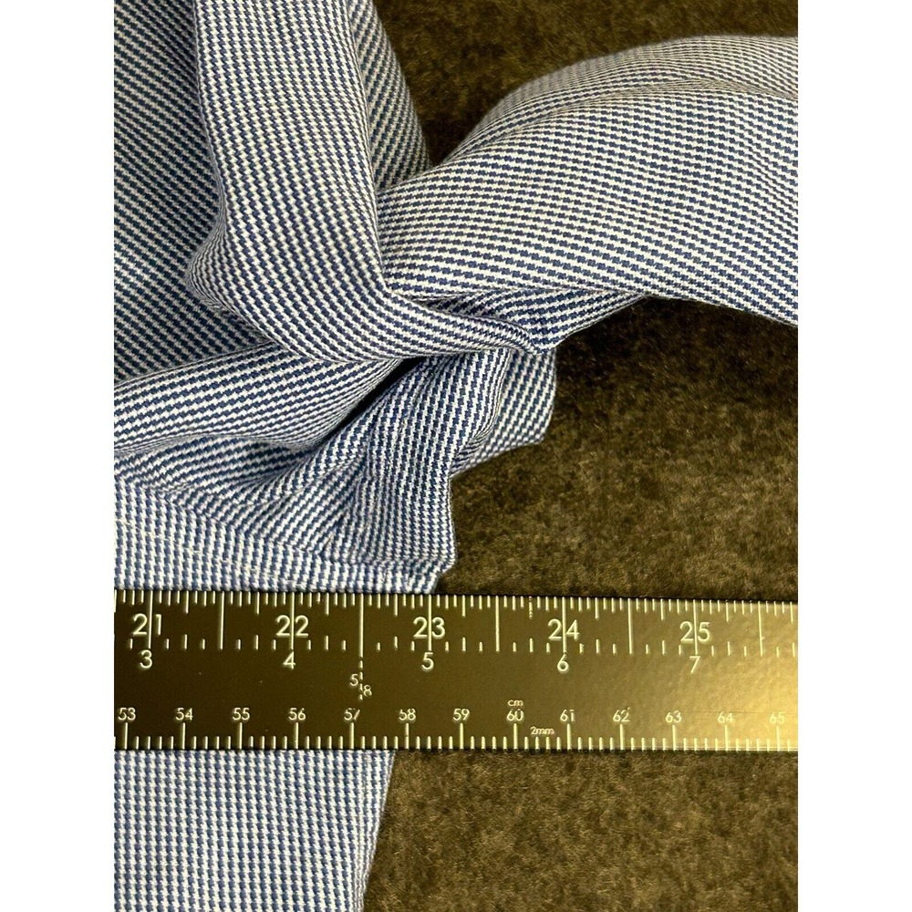Brioni for Nieman Marcus Blue Micro Check Spread Collar Men's Dress Shirt 15.5 - Picture 3 of 6